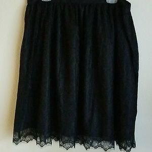 ➕New Forever 21 black lace midi skirt sz 1X